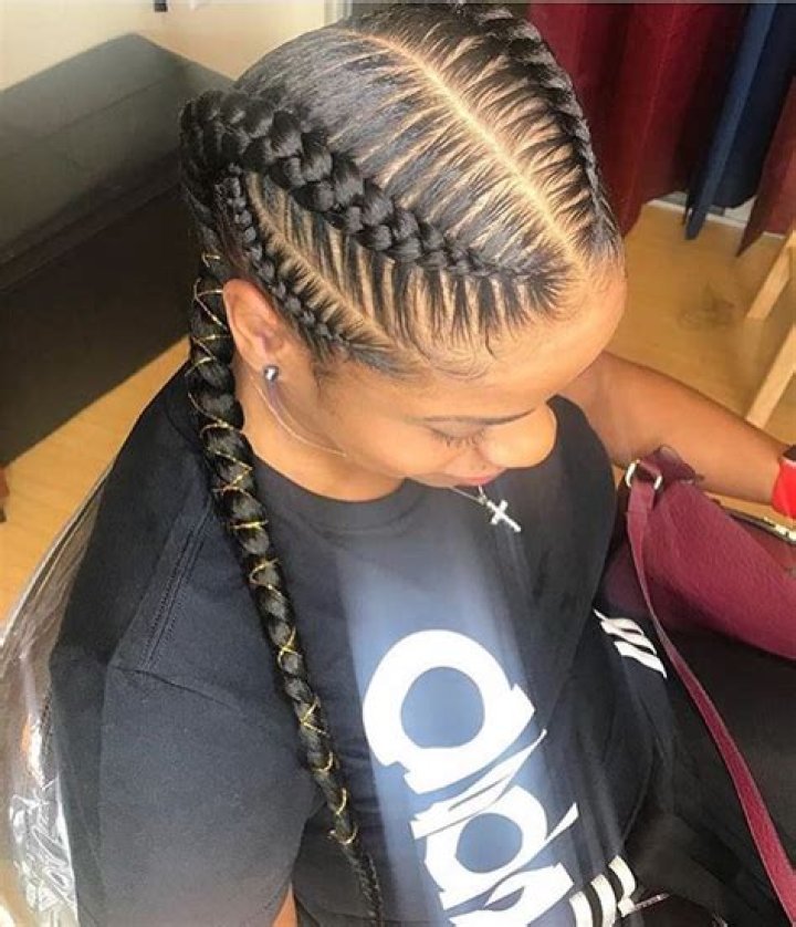 2 feed in braids on thick hair feedinBraided Thick hair styles, 2