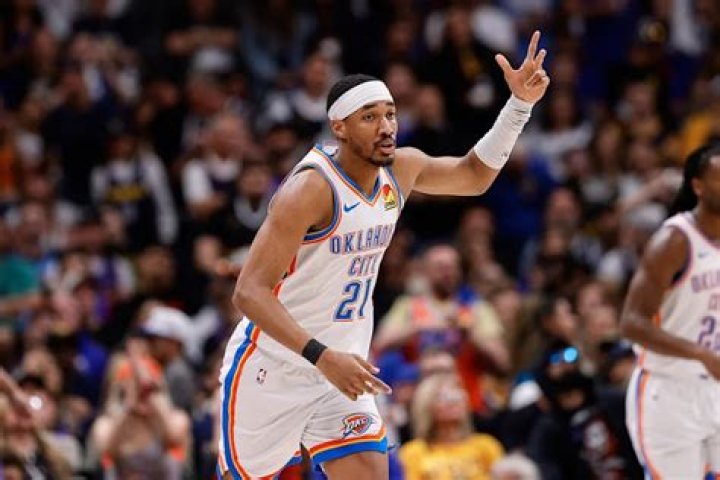 Aaron Wiggins playing for Oklahoma City Aaron Wiggins playing for Oklahoma City