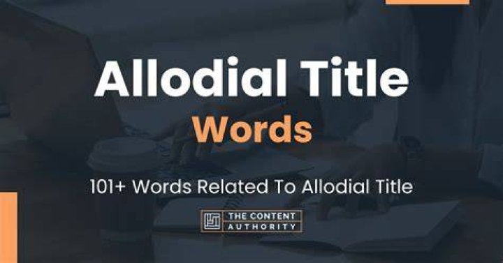 Allodial Title &equiv; Fill Out Printable PDF Forms Online