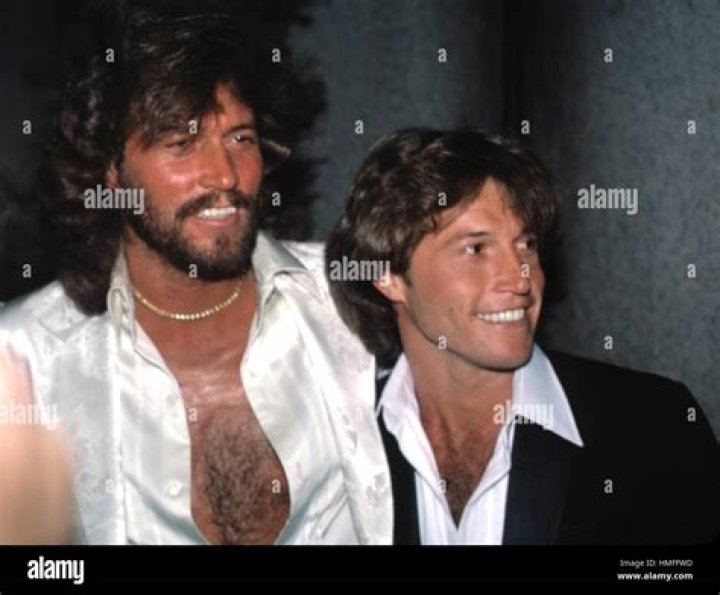 Andy Gibb's wife, Kim Reeder, and their child Peta Gibb.