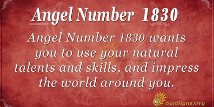 Angel Number 1830