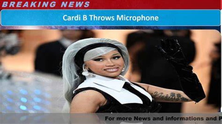 Cardi B Throws Microphone at Fan Who Tossed Drink at Her Watch