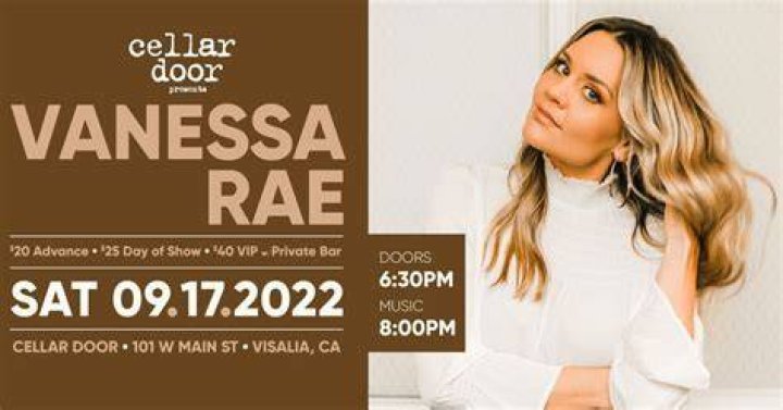 Cellar Door Presents Vanessa Rae Events Universe