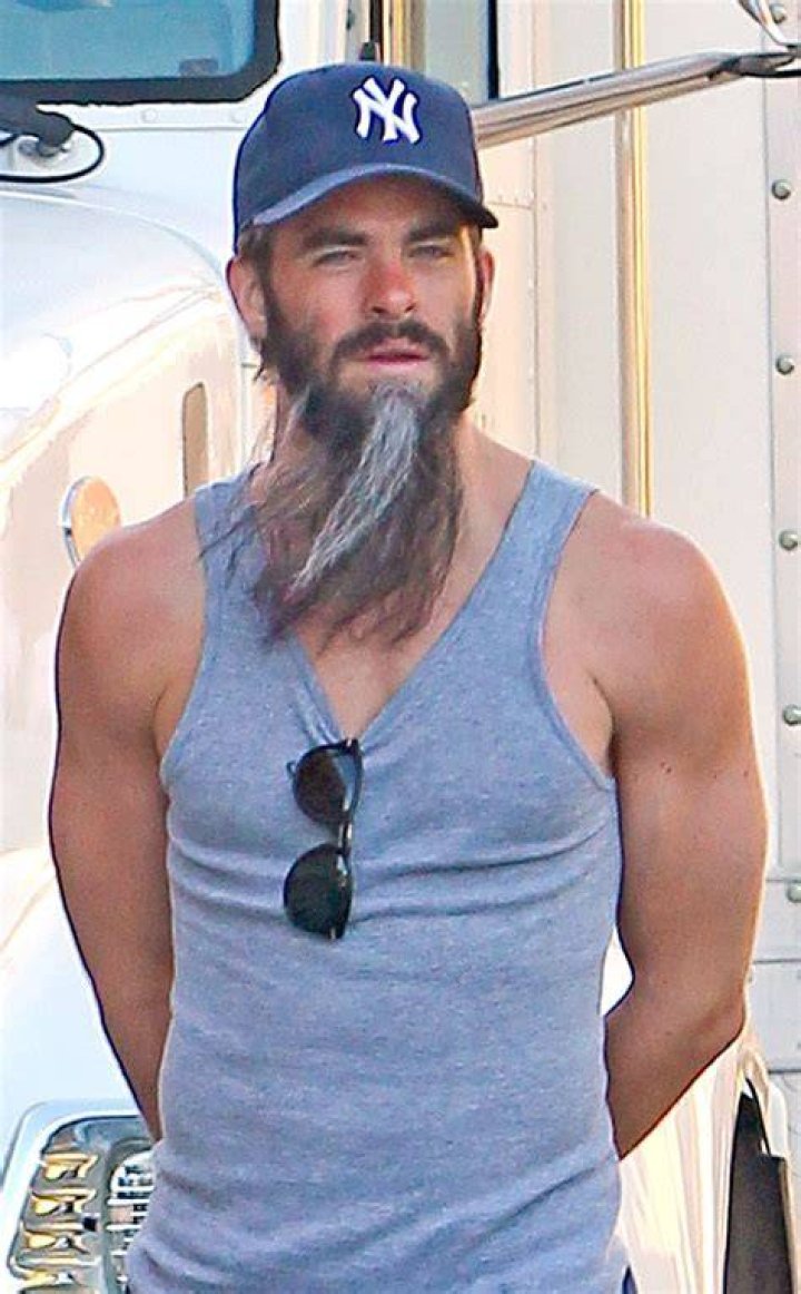 Chris Pine Shows Off Massively Weird Beard on Set—See the Pic! E