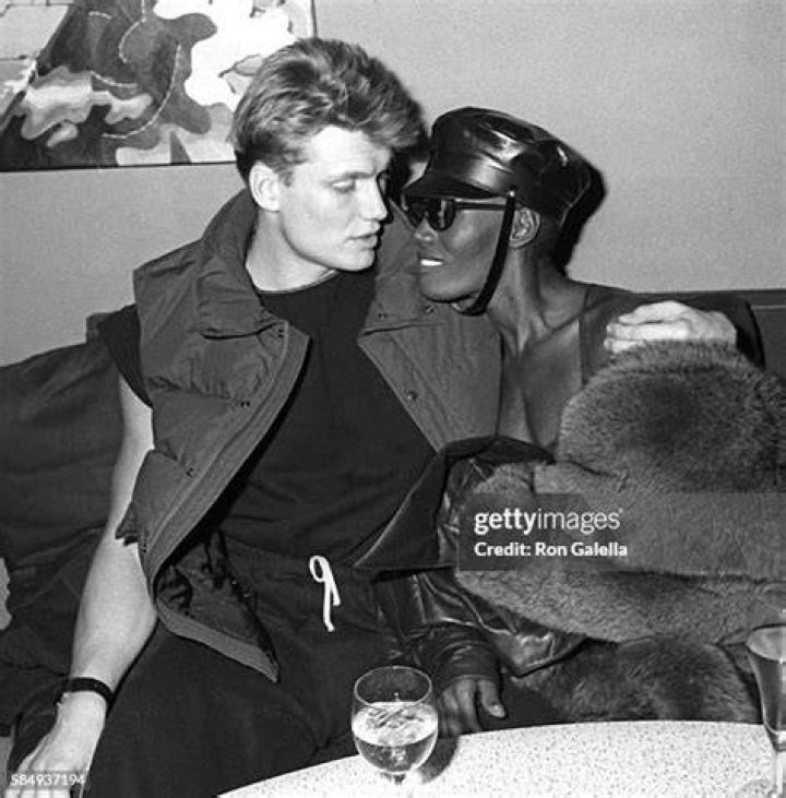 Dolph Lundgren and Grace Jones From the Early 1980s