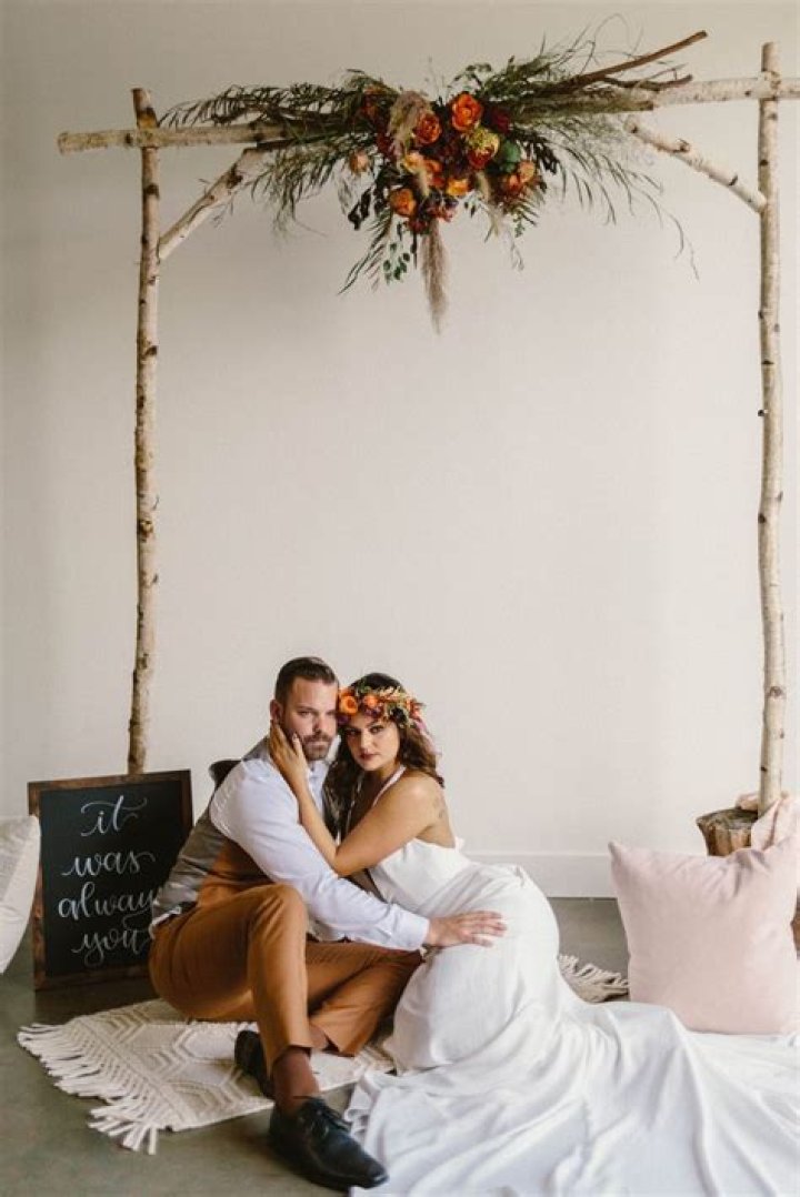 Fall Modern Boho Elopement Shoot Bride inspiration, Styled wedding