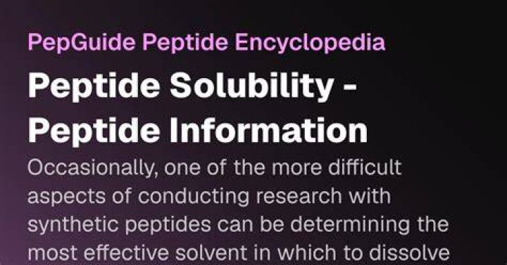 Peptide Solubility Peptide Information