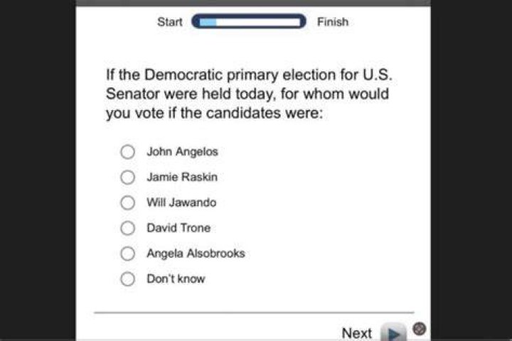 Senate race update Poll floats an Angelos for Senate; Raskin still on